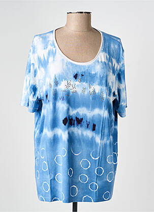 T-shirt imprimé fantaisie manches courtes bleu RABE femme