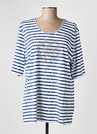 T-shirt coupe droite manches courtes bleu RABE femme