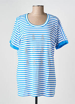 T-shirt coupe droite manches courtes bleu RABE femme