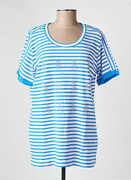 T-shirt coupe droite manches courtes bleu RABE femme