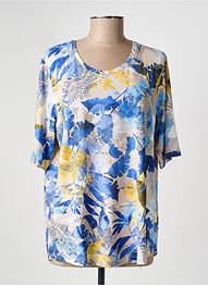 T-shirt imprimé fantaisie manches courtes bleu RABE femme