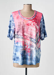 T-shirt imprimé fantaisie manches courtes bleu RABE femme