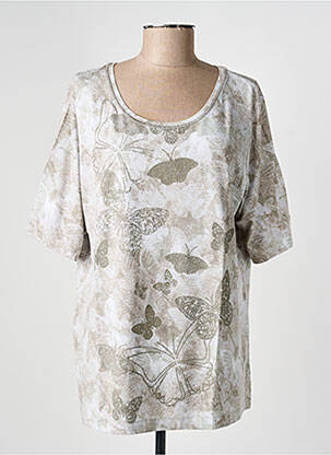 T-shirt imprimé fantaisie manches courtes vert RABE femme