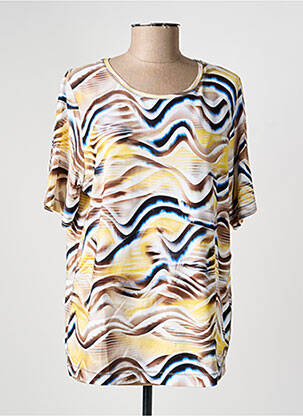T-shirt imprimé fantaisie manches courtes jaune RABE femme