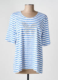 T-shirt coupe droite manches courtes bleu RABE femme