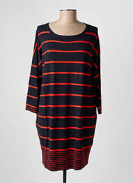Robe pull coupe droite manches longues bleu OLSEN femme