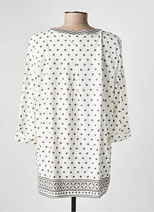 Top imprimé fantaisie manches 3/4 blanc OLSEN femme