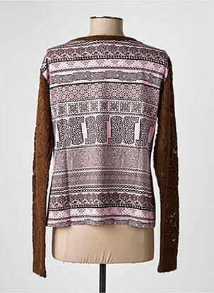 T-shirt manches longues manches longues marron ESCORPION femme