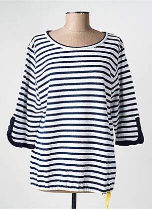 Pull coupe droite manches 3/4 blanc RABE femme