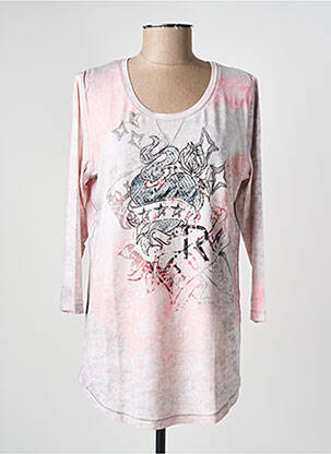 T-shirt manches 3/4 manches 3/4 rose RABE femme