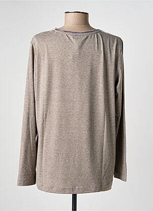T-shirt imprimé fantaisie manches longues marron RABE femme