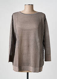 Pull col rond manches longues marron RABE femme