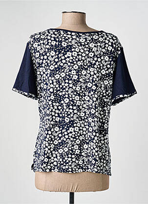 T-shirt imprimé fantaisie manches courtes bleu GUY DUBOUIS femme