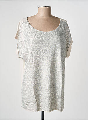 T-shirt coupe droite manches courtes gris OLSEN femme
