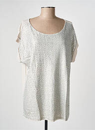 T-shirt coupe droite manches courtes gris OLSEN femme