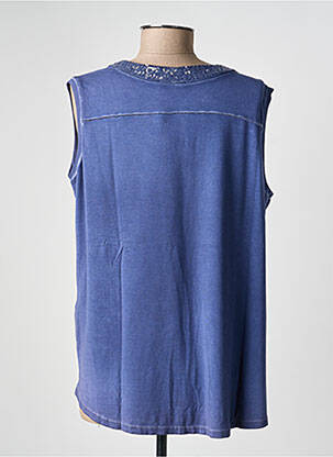 Débardeur stretch sans manche bleu RABE femme