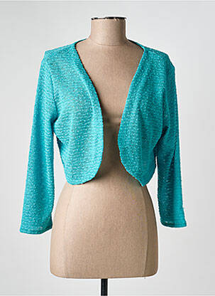 Boléro maille fine vert JEAN GABRIEL femme