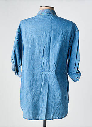 Chemisier coupe droite manches 3/4 bleu DENIM &DRESS femme
