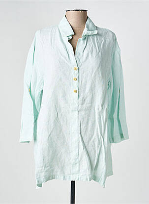 Chemisier coupe fluide manches 3/4 bleu COUTURIST femme