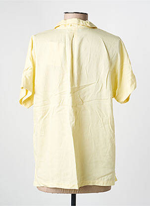 Chemisier coupe droite manches courtes jaune COUTURIST femme