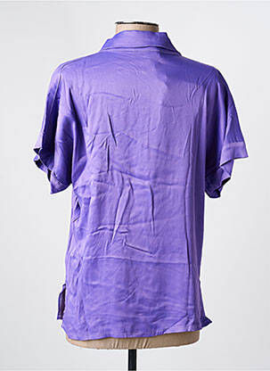 Polo coupe droite manches courtes violet COUTURIST femme