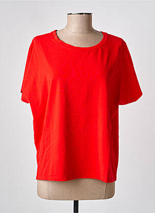 T-shirt coupe droite manches courtes rouge COUTURIST femme