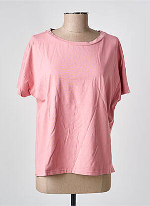 T-shirt coupe droite manches courtes rose COUTURIST femme
