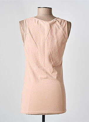 Top coupe cintrée sans manche beige COUTURIST femme