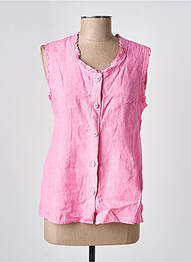 Top coupe fluide sans manche rose COUTURIST femme