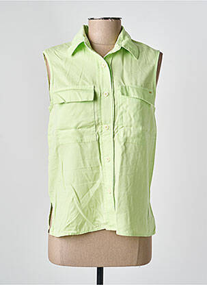 Chemisier coupe droite sans manche vert COUTURIST femme
