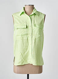 Chemisier coupe droite sans manche vert COUTURIST femme
