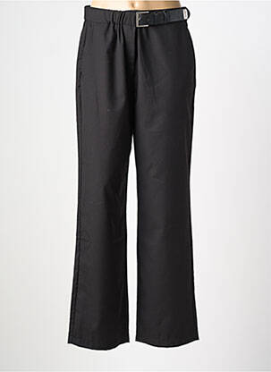 Pantalon droit fermeture zippée sous rabat boutonné noir ONLY femme