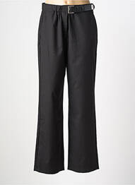 Pantalon droit fermeture zippée sous rabat boutonné noir ONLY femme