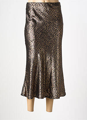Jupe longue imprimé fantaisie or APRIL VINTAGE femme