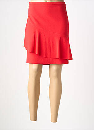 Jupe courte coupe droite rouge STREET ONE femme