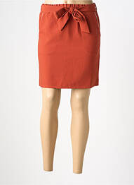 Jupe courte coupe droite orange EMMA ELLA femme