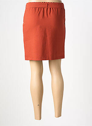 Jupe courte coupe droite orange EMMA ELLA femme