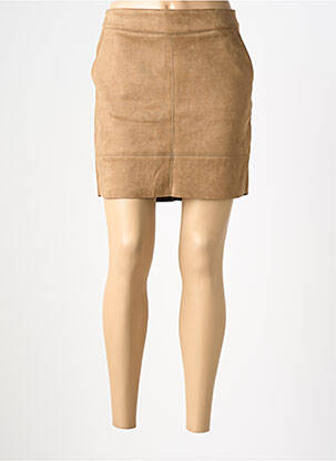 Jupe courte coupe droite beige ONLY femme