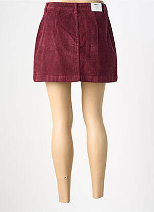 Jupe courte poches rouge ONLY femme