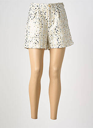 Short fermeture zippée sous rabat boutonné blanc EMMA & ELLA femme