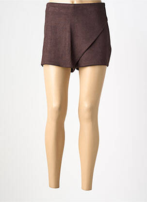 Short coupe droite marron ONLY femme