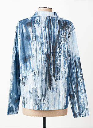 Chemisier coupe cintrée manches longues bleu GRIFFON femme