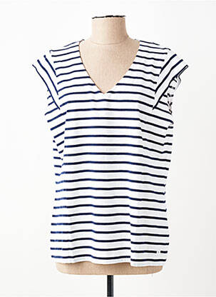T-shirt coupe droite manches courtes blanc ARMOR LUX femme