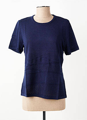 T-shirt coupe cintrée manches courtes bleu PAUPORTÉ femme