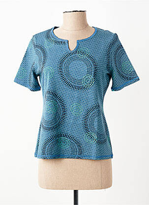 T-shirt imprimé fantaisie manches courtes bleu ESCORPION femme