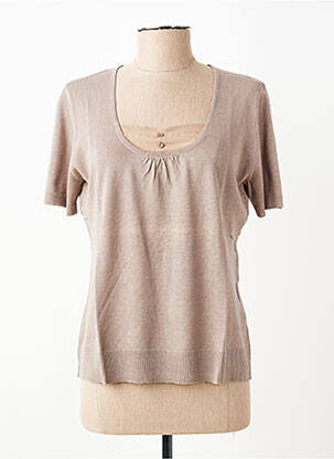 T-shirt coupe droite manches courtes marron PAUPORTÉ femme