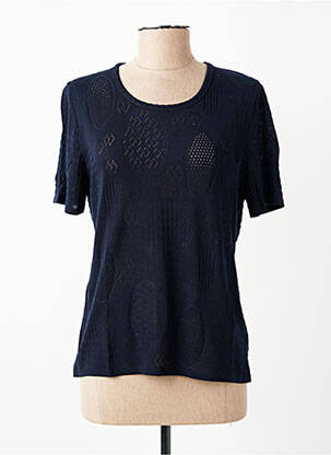 T-shirt coupe droite manches courtes bleu RODAM femme