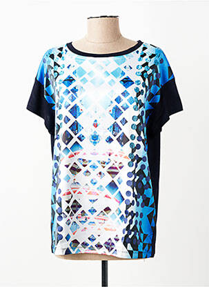 T-shirt imprimé fantaisie manches courtes bleu OLSEN femme