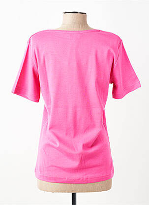 T-shirt sérigraphie floquée manches courtes rose ARMOR LUX femme