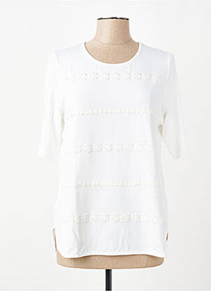 T-shirt coupe droite manches courtes blanc RABE femme